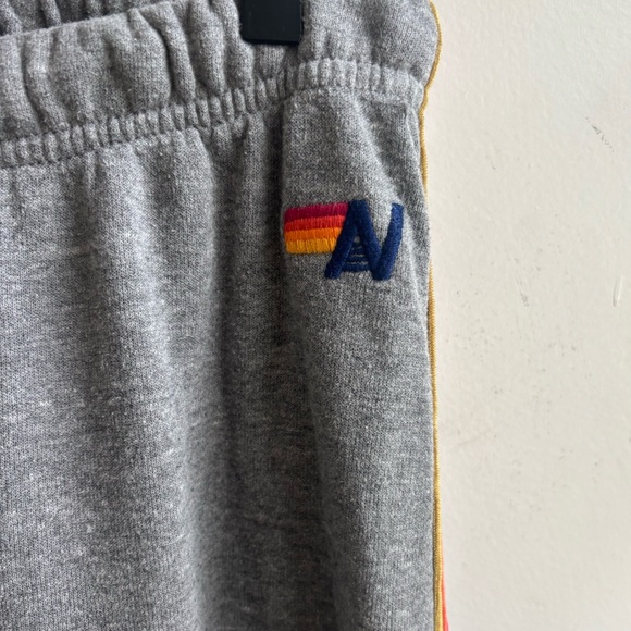 Aviator Nation 5 Stripe Sweatpants large athleisure workout streetwear travel - Picture 3 of 11